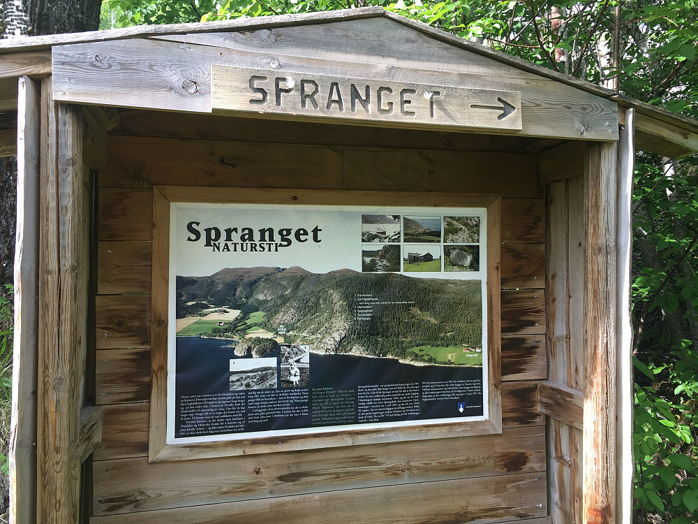 Infotavle om Spranget.
