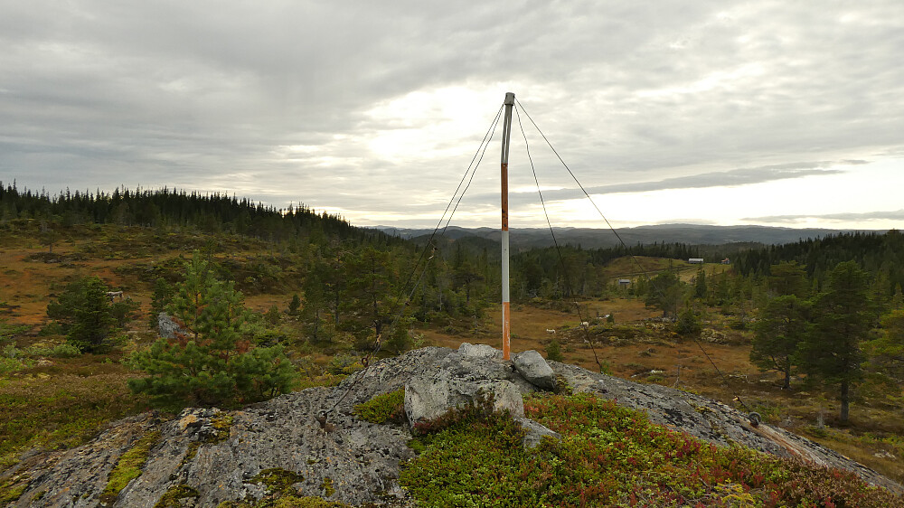 Toppunktet er godt markert på Hessidalsheia.