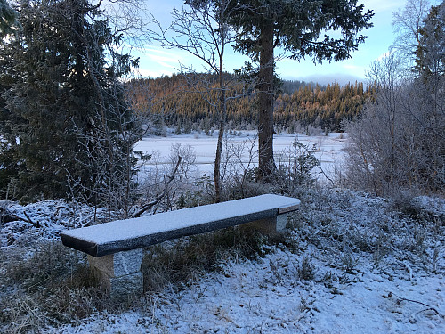 Kaldt på hvilebenken i dag.