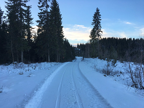 Løypa er klar og oppkjørt.Flott!