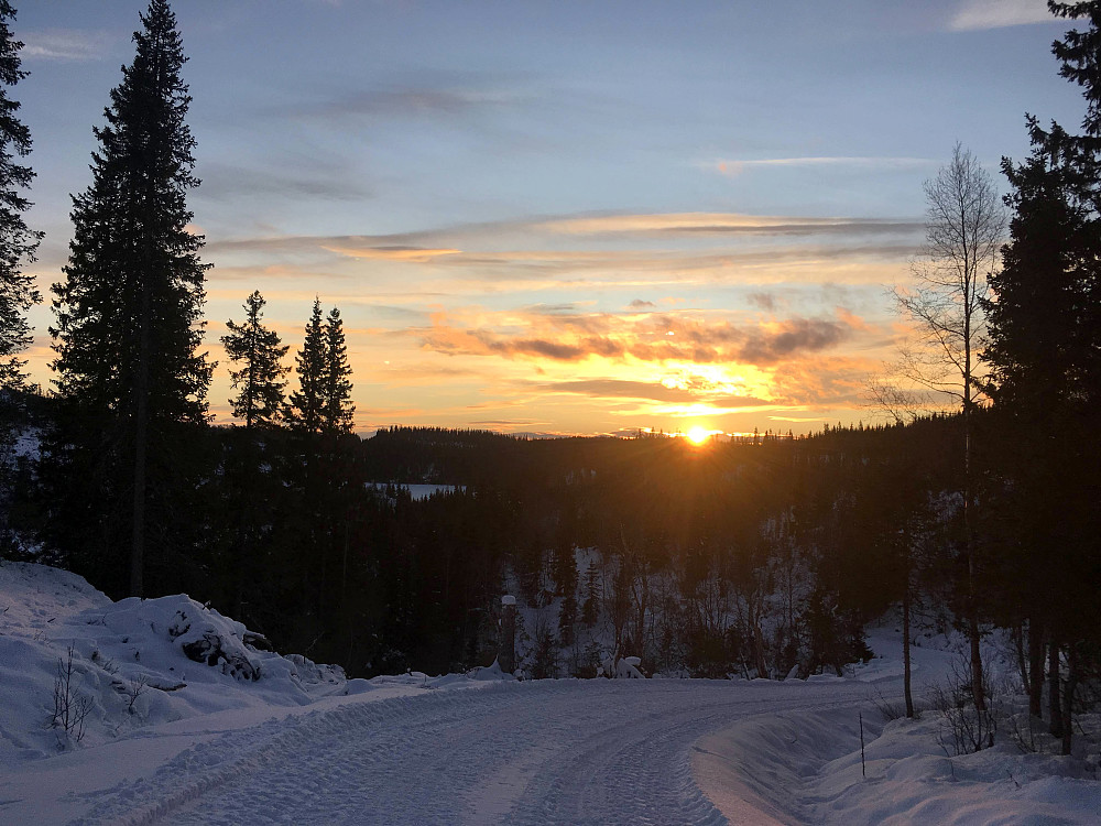 Fin solnedgang i dag.