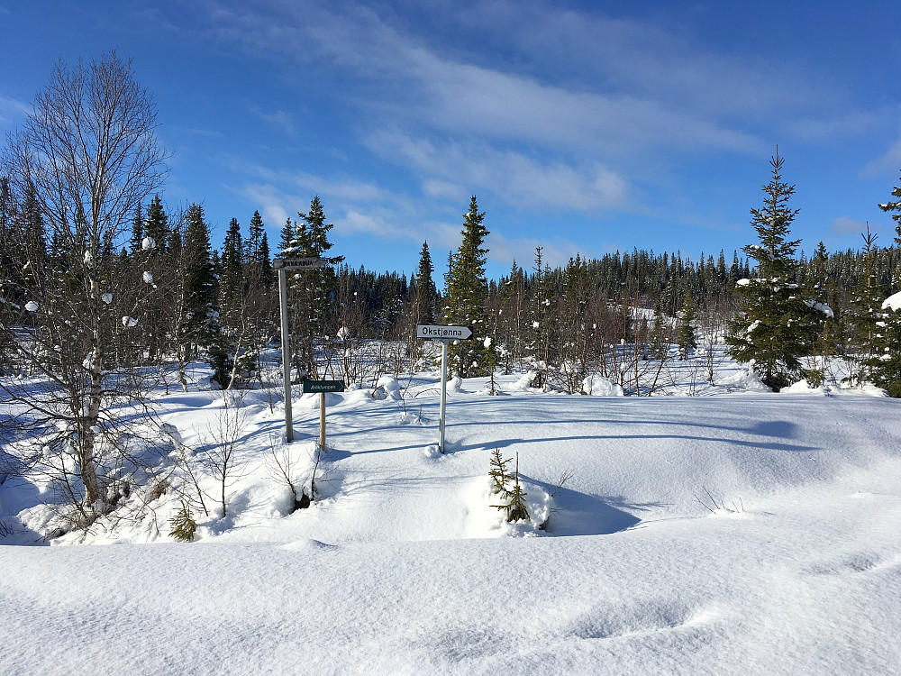 "Veikrysset" ved Ramdalsvatnet.