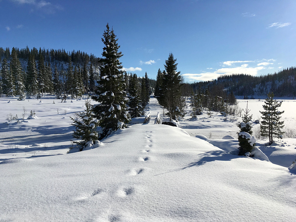 Gangbrua ved Ramdalsvatnet.
