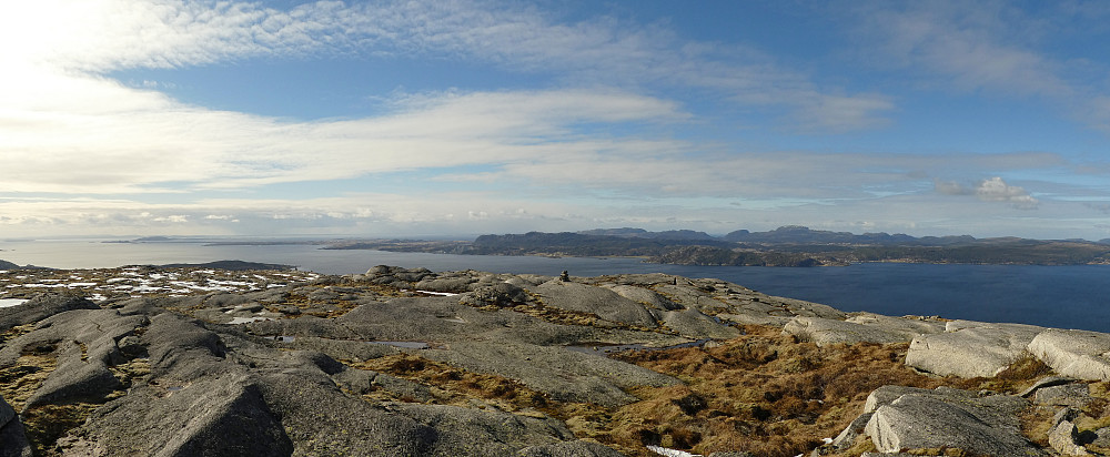 Panorama ut Stjørnfjorden mot Brekstad.
