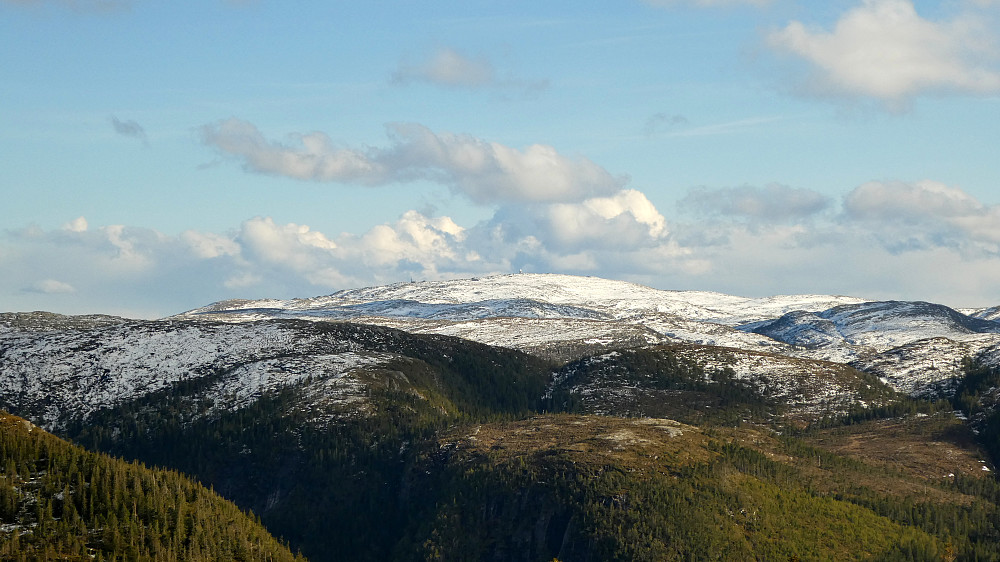 Mye snø på Olsøyheia i dag 611 moh.