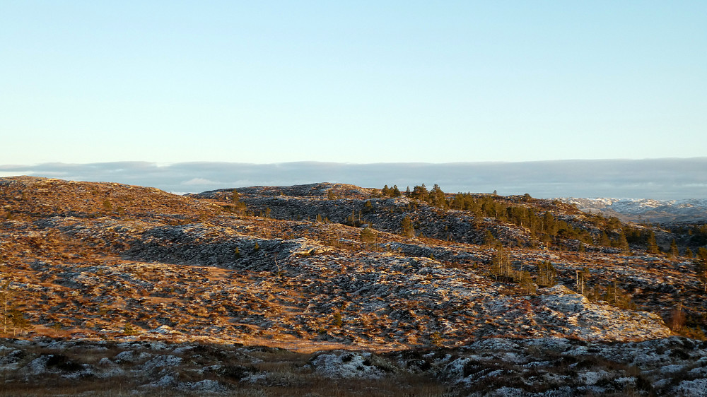 Toppen av Hammerdalsheia øst der borte.