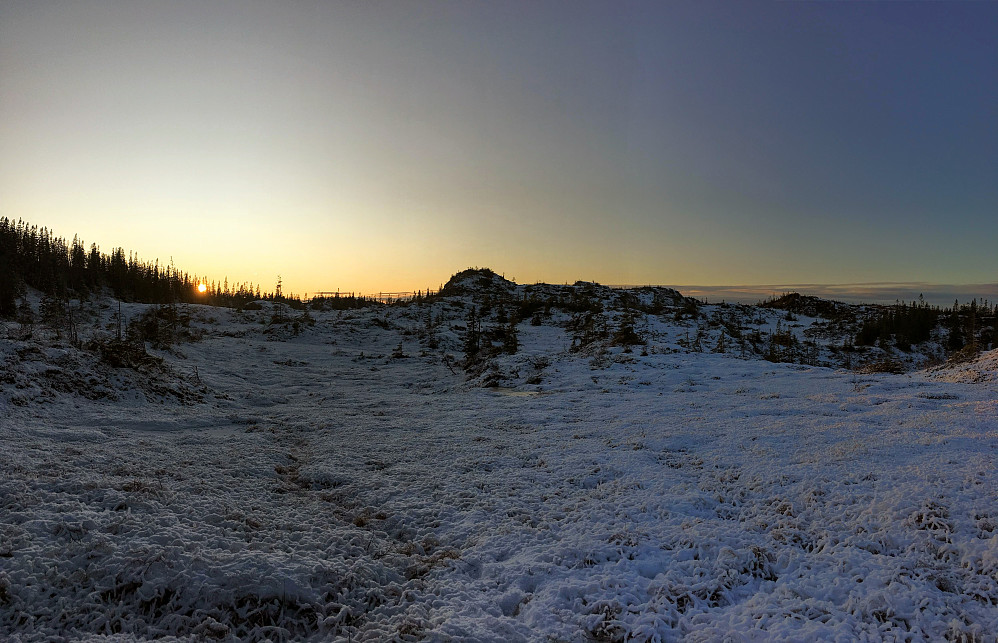Da har tilbaketuren startet og solen forsvinner.