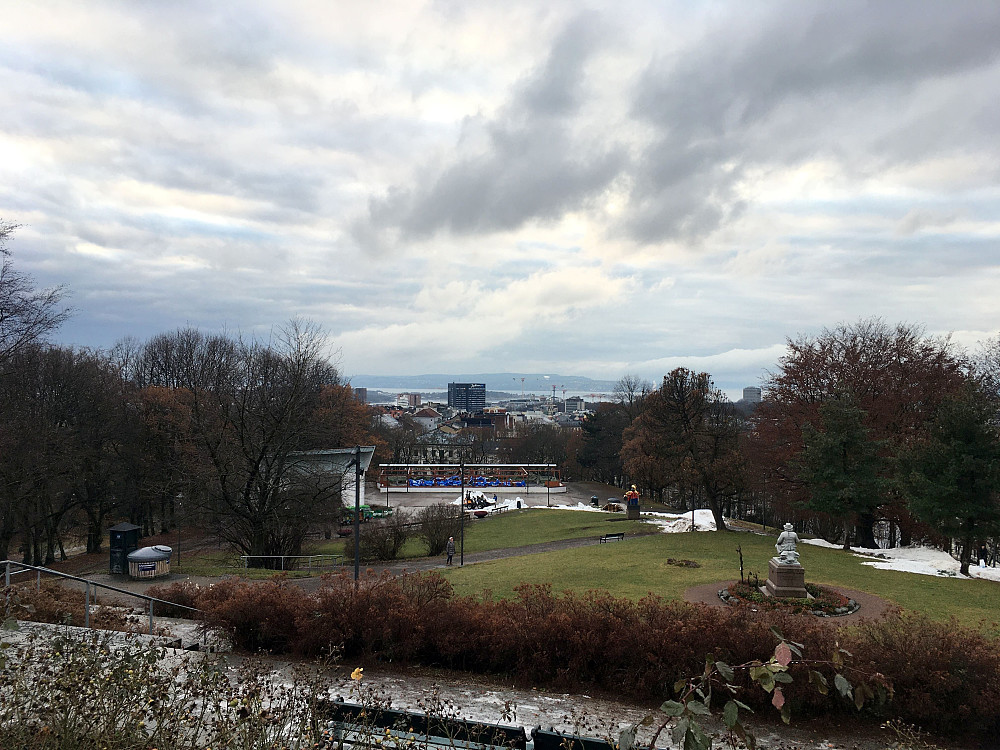 Ser sjøen fra St.Hanshaugen.