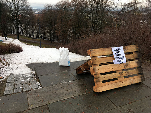 Her lages det skiløype/bakke.