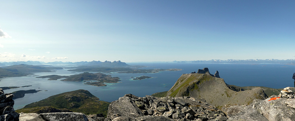 Panorama mot Lofoten og Hamarøya.