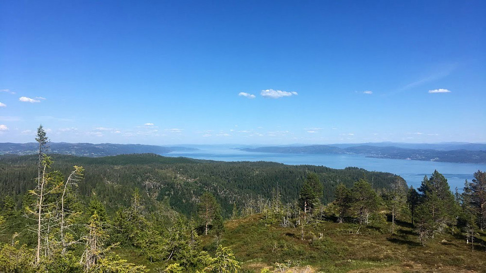 Ser innover Trondheimsfjorden helt inn til Verdal.