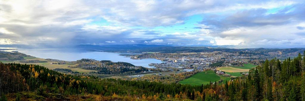 Panorama mot Steinkjer.