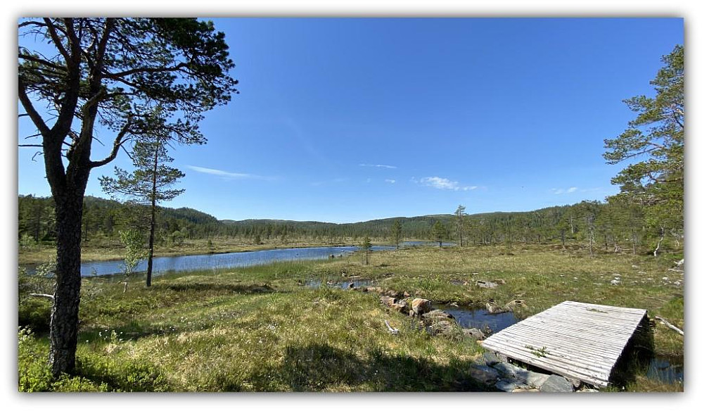 Damvatnet her. Ser i retning Bremmenholmsheia.