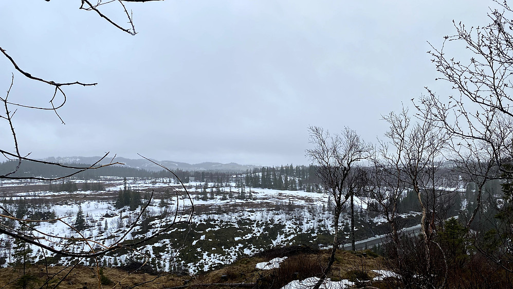 Ikke så lett å se fjorden i slikt vær.