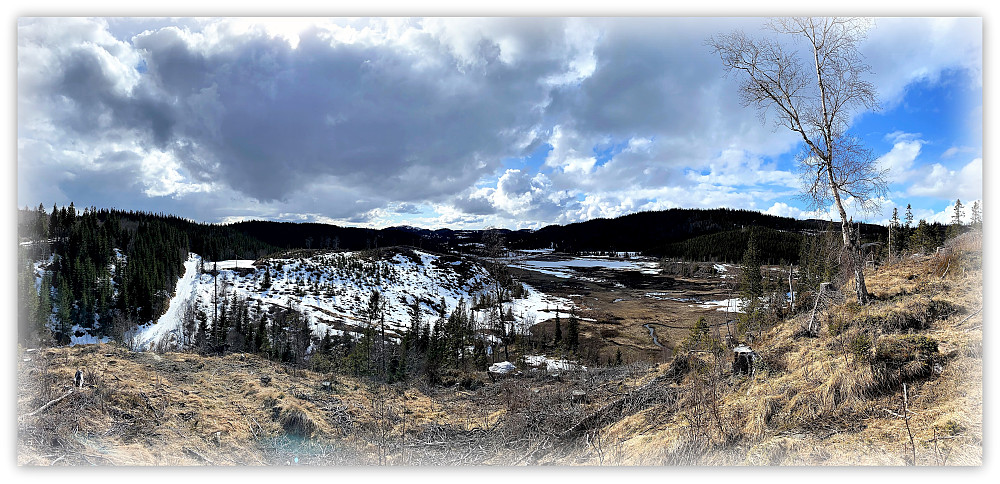 Panorama  ned mot Topptjønna.