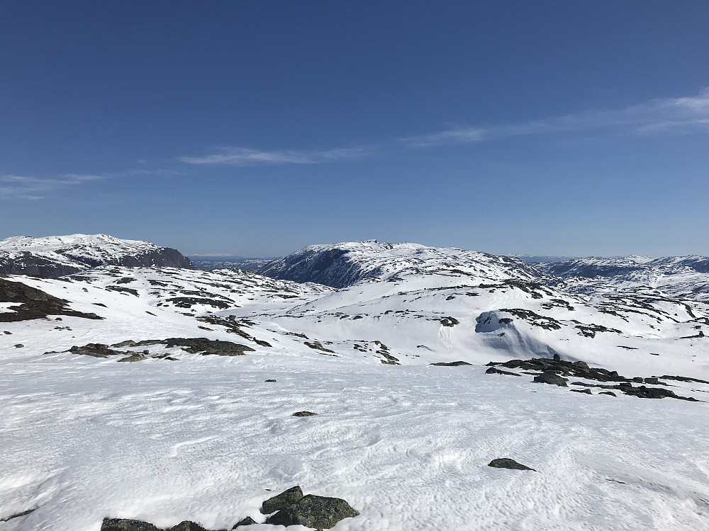Fra venstre Urdenosi, Spafjell og Berhomsfjell i Telemark.