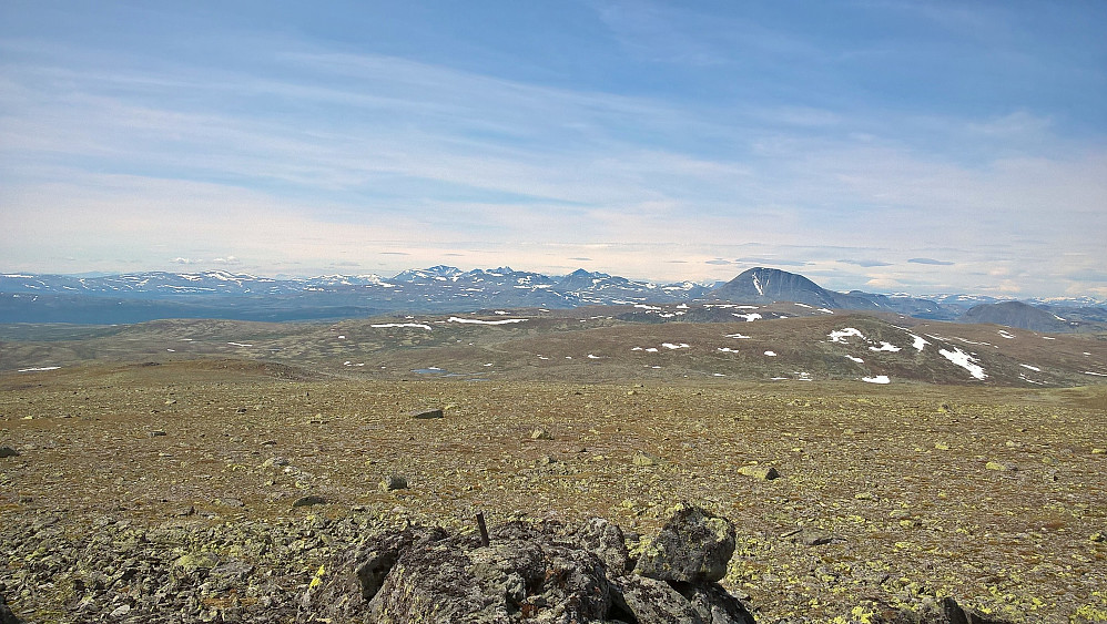 Frå Storhøa mot Sølnkletten og Rondane