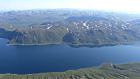 Bygdin og fjella over mot Vangsmjøsi.
