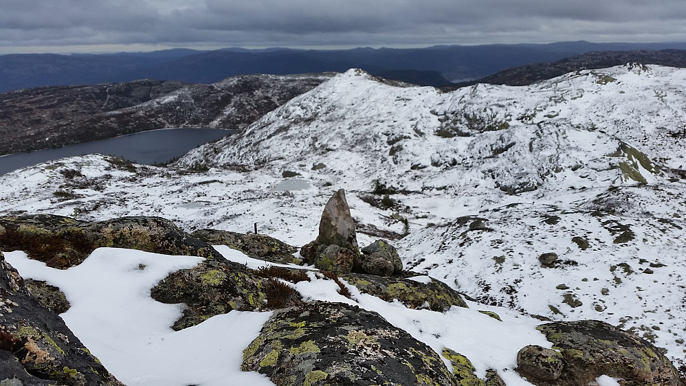 Kommunetoppen med snødryss på.