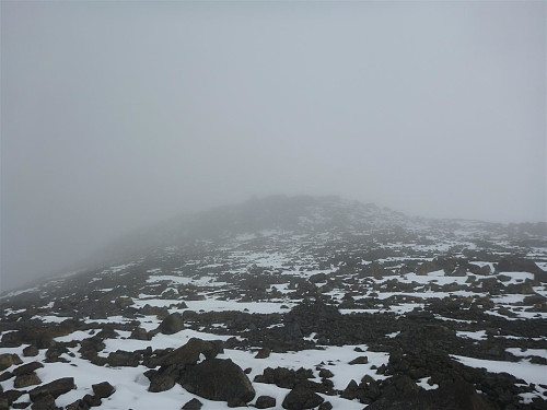 Toppvarden dukker opp i dimman