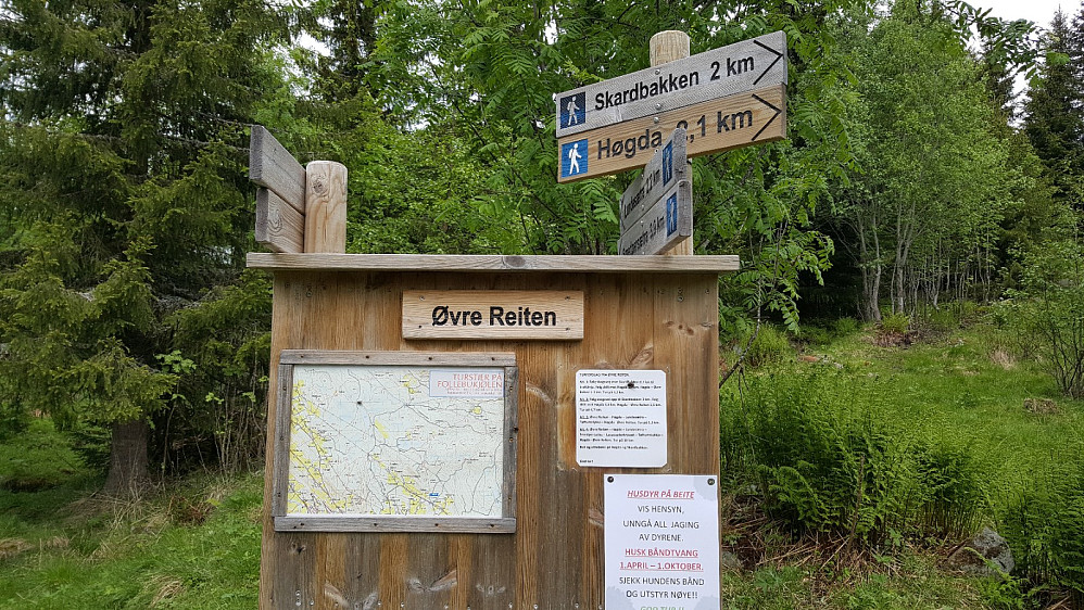 Infotavla ved Øvre Reiten