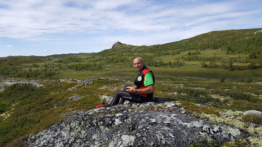 Arne på den nyregistrerte toppen Sør for Solskiva
