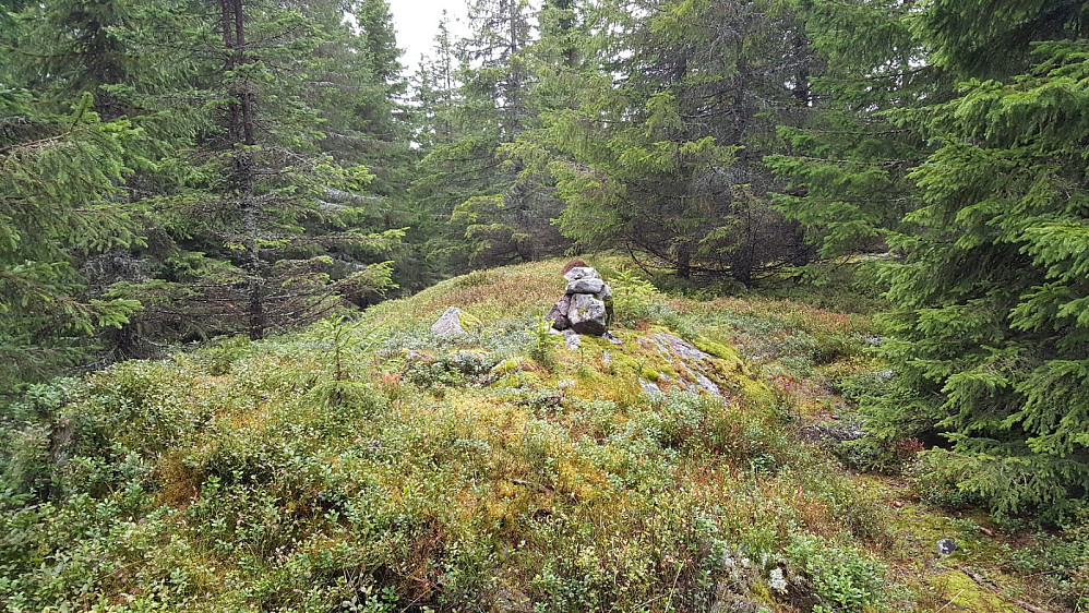 Skutbergets toppunkt med varden som Kristine og Hans Thorvald bygde i fjor.