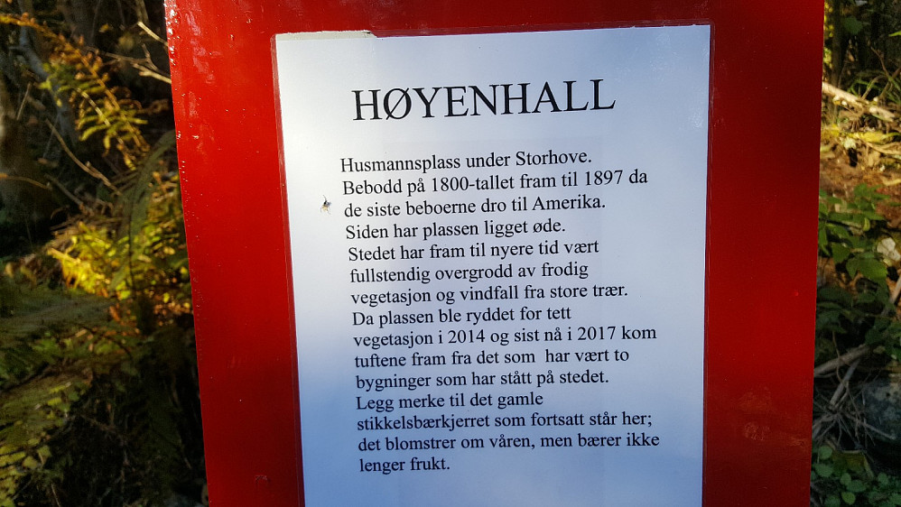 Infotavle på Høyenhall