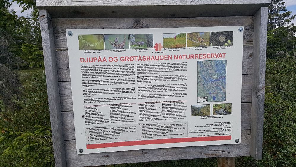 Infotavle på Grøtåsen