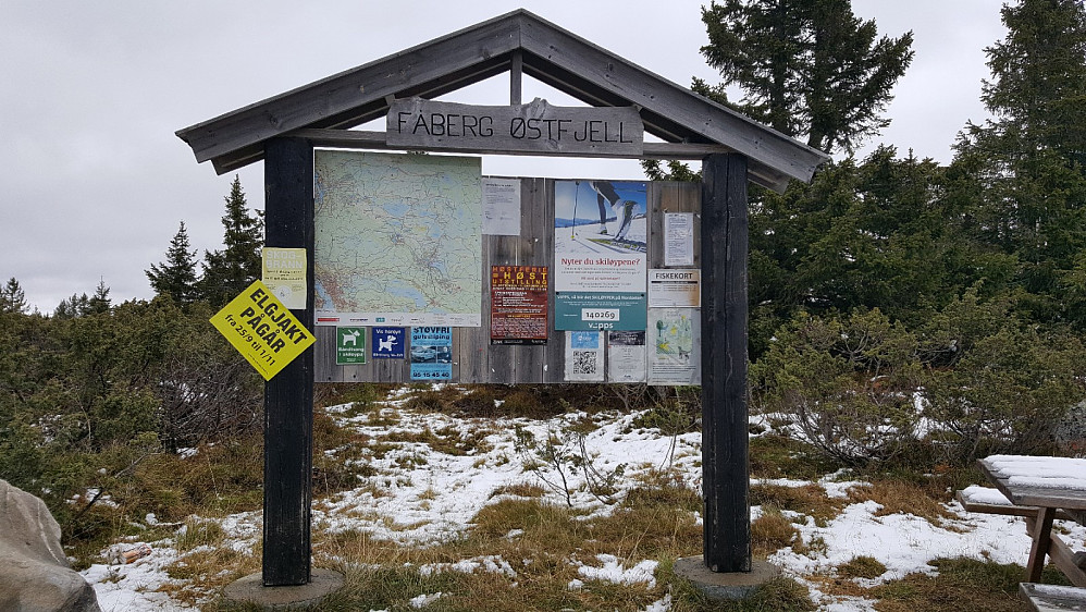 Infotavle om Fåberg østfjell