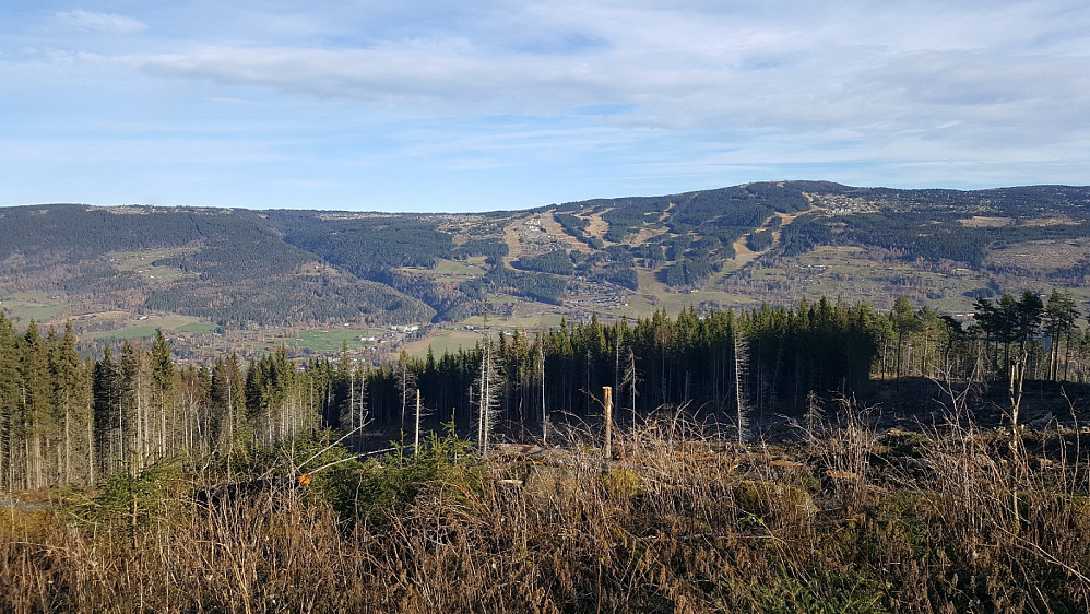 Utsikt fra Huseskogen, mot Hafjell