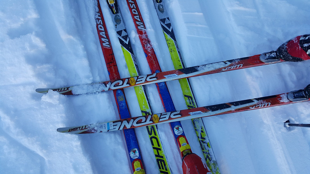Alle med forskjellige ski