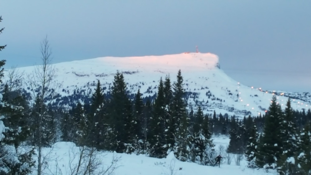 Solnedgang over Skeikampen