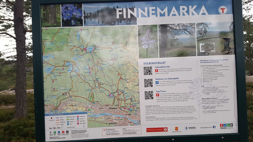 Infoskilt om Finnemarka ved Knabben