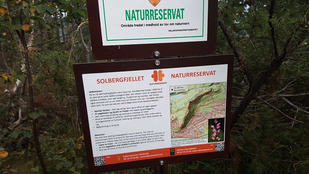 Info om Solbergfjellet naturreservat