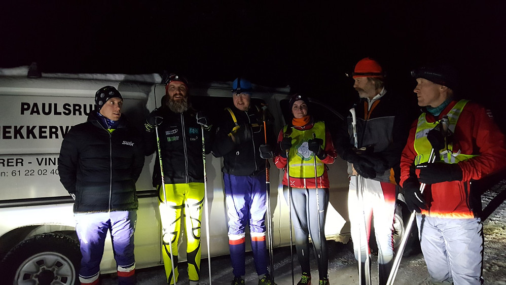 Johannes, Ole Amund, Runar, Marianne, Inge og Egil etter endt trening