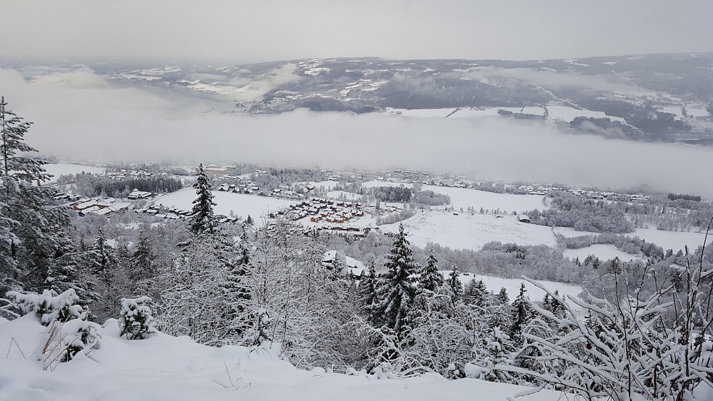 Utsikten fra gapahuken på Hansvehaugen