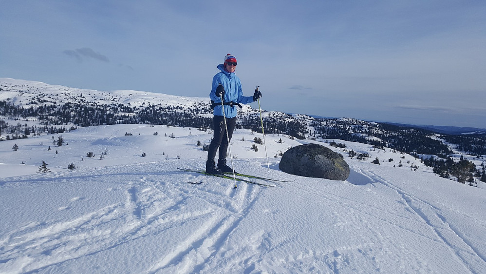 Kristine på Høyeste punkt på Torpevassfjellet/Kjettberget