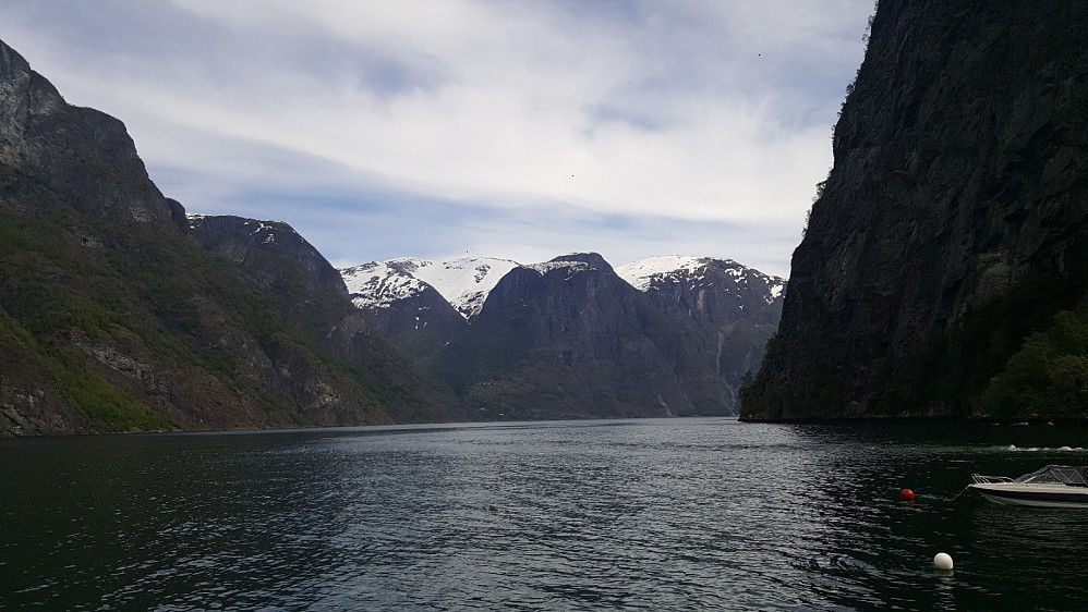 Utsikt sørover Aurlandsfjorden