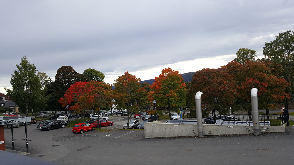 Høstfarger ved sjukehuset på Lillehammer