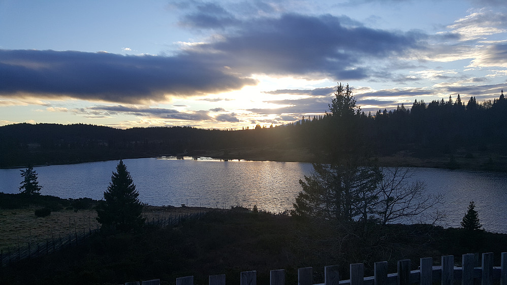 Solnedgang på Ginahytta