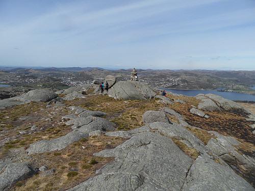 På Edlandsfjellet sett nordover med Ålgård bakanfor.