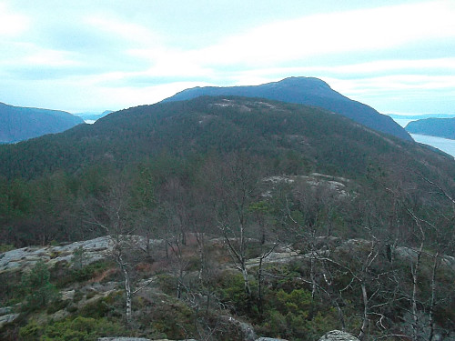 Vestover mot Middagsheia og Gunlanuten bak.