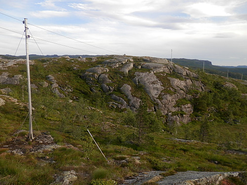 Straum- og telefonlinje i sørsida av Nordraheia.