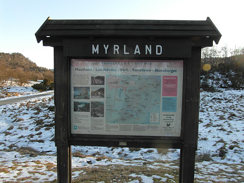 Infoskilt på Myrland.