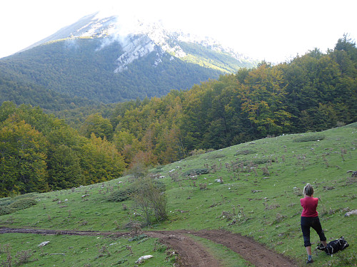 Monte Pollino sett fra Piani di Vaquarro Alto (De høytliggende kuslettene)