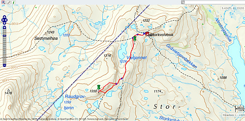 Turen på Raudgrovtjønnfjellet - 1t 48min - 4,7km - 184hm