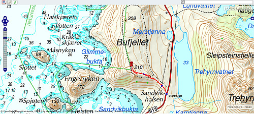 Turen på Bufjellet - 33 min - 1,8 km - 138 hm