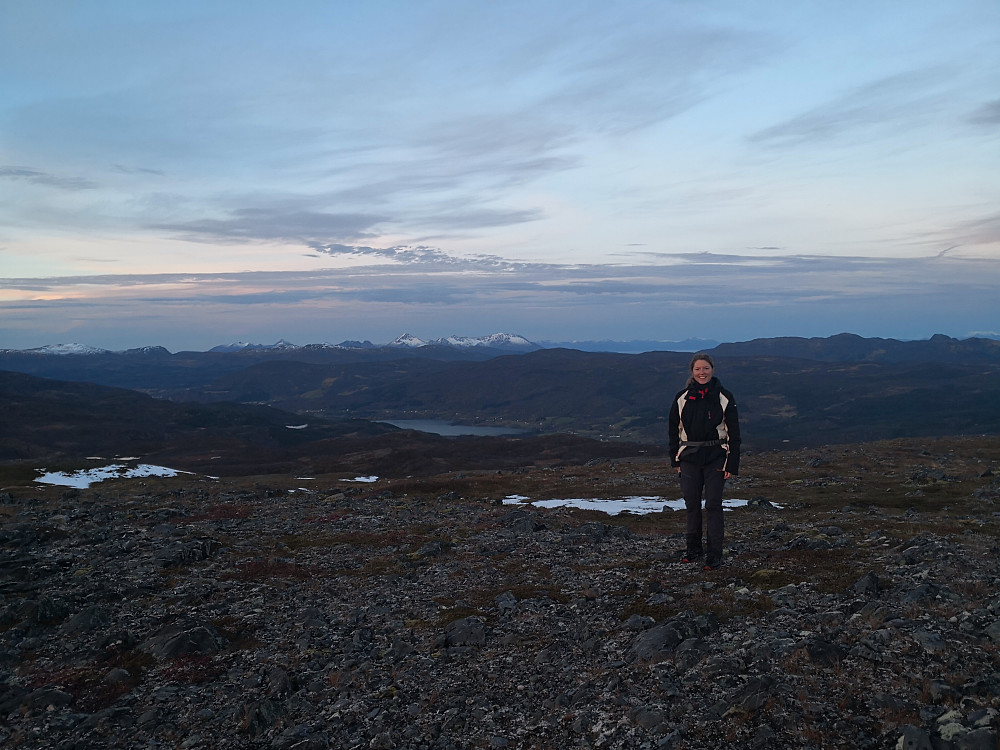 Utsikt nordover frå toppen. 