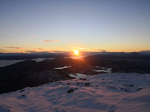 Solnedgang over Ofotfjorden